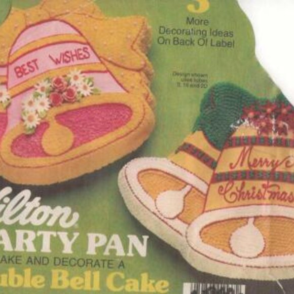 Wilton Double Bell Anniversary Bridal Shower Cake Pan(502-1220, 1979) - Picture 3 of 4